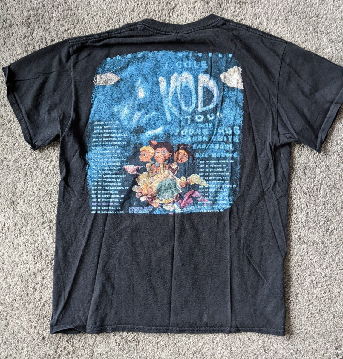 2018 J COLE KOD TOUR GRAPHIC T-SHIRT YOUNG THUG MEN MEDIUM SHORT