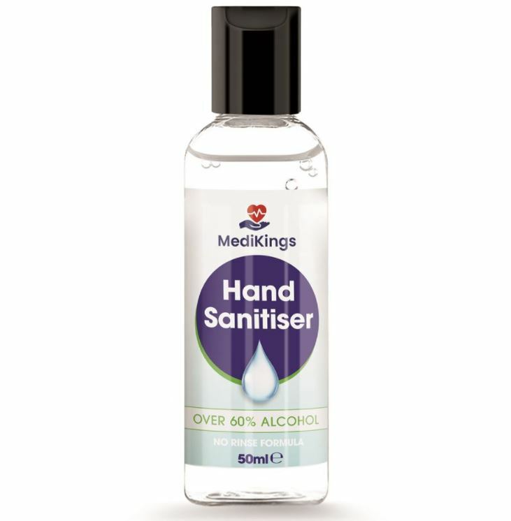 20 x 50ml Antibacterial 60% Alcohol Hand Sanitiser Gel Kills 99.99% Bacteria