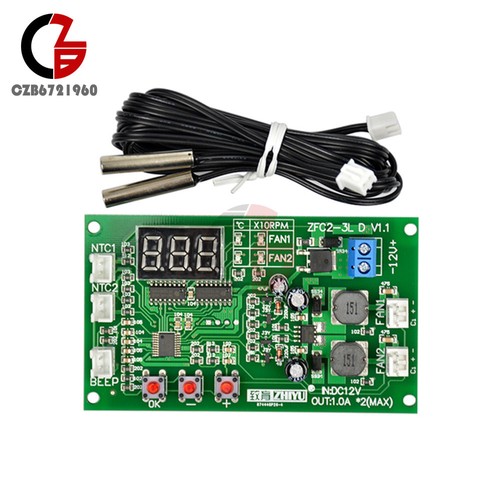 DC 12V Dual Ways / PWM PC CPU Fan Digital Temperature Control Speed Controller - 第 6/20 張圖片