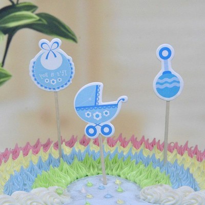Cupcake Gateau Dessus Anniversaire Fete Decoration Adultes Bebe Douche Its A Boy Ebay