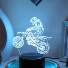 3D Motorcycle Racer  Night Light Touch-Activa...
