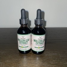 2 Mullein Leaf Extract Organic Lung Cleanse Drops for Lung Health Natural Herbal