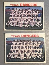 1973 Topps Baseball - Texas Rangers - Team Card #7 + Red Name Variation - EX/NM
