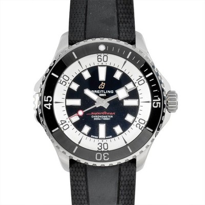 BREITLING A17378 Superocean Automatic 46 Watch Black Dial SS Automatic Men s Use