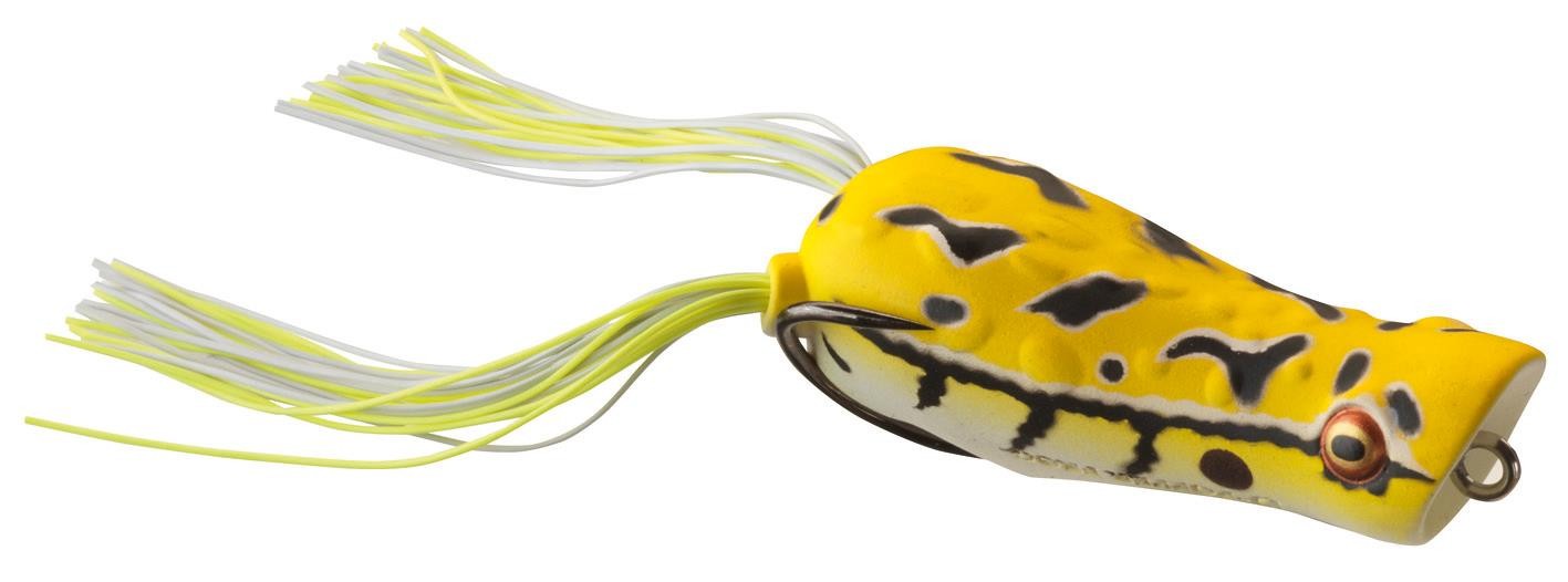 Лягушка-поппер Daiwa D-Popper, 6,5 см /14 г, желтая жаба, Оберфляшенкедер, Поппер-Фрошимитат