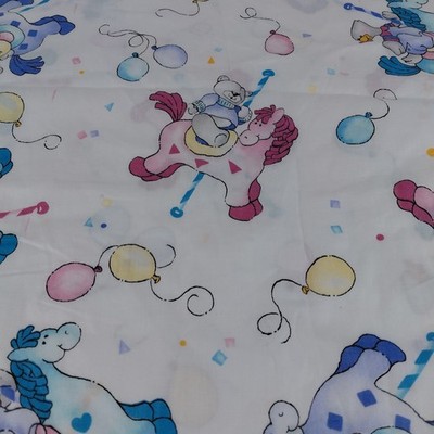 Carousel Horses 100% Cotton Baby Nursery Half Yard+ 19x40''