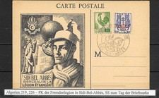 Algerie 219, 226 sur une carte postale non envoyée