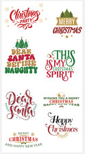 Christmas Sayings Holiday Vinyl Sticker Sheet Decal Merry Santa Scrapbooking