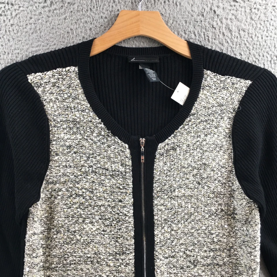 Cárdigan suéteres Lane Bryant para mujer 18/20 negro manga larga cremallera completa cómodo Foto 2 de 4