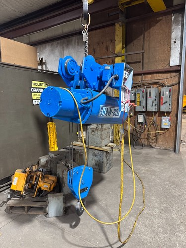 Shaw-Box 5 Ton Electric Wire Hoist w/ Motorized Trolley, 700 ,26 FT Lift, 460V