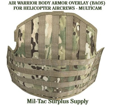 AIR WARRIOR BODY ARMOR OVERLAY (BAOS) FOR HELICOPTER AIRCREWS