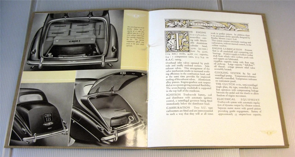 BENTLEY R Type Car Sales Brochure + Price List Oct 1952 - Image 4 of 4