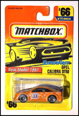 Matchbox Orange Opel Calibra DTM 66/75 1997