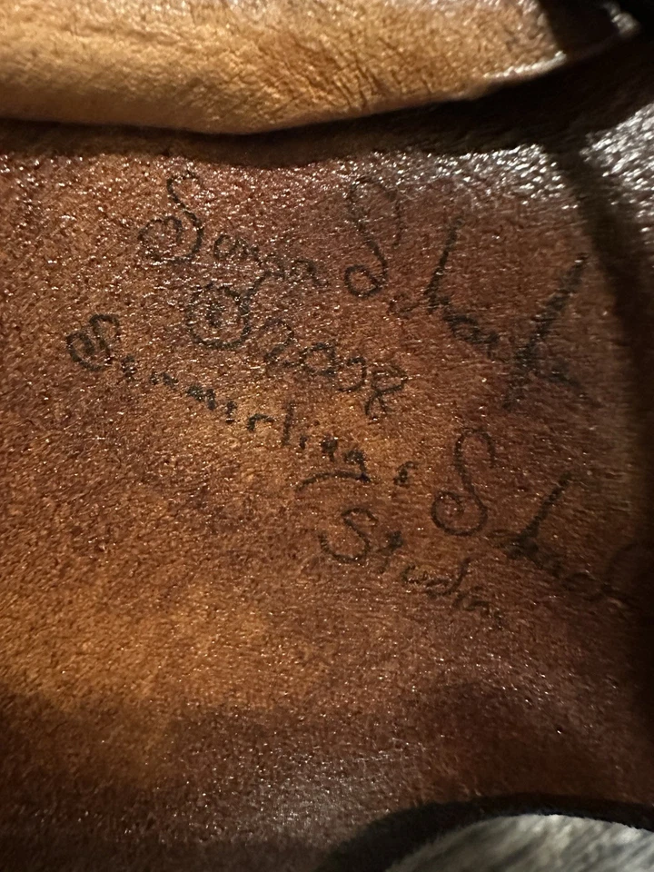 Diablo Devil Leather Mask One Sz Artist Sonia Schaefer 2008 Signed Halloween - Image 3 of 4