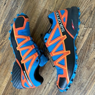 NEW Salomon Speedcross 4 Trail Running Mens 10 Blue Gore-Tex Waterproof Hiking