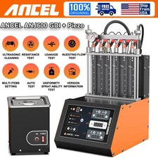 GDI+Piezo Fuel Injector Cleaner Machine Ultrasonic Automotive 6 Cylinder Tester