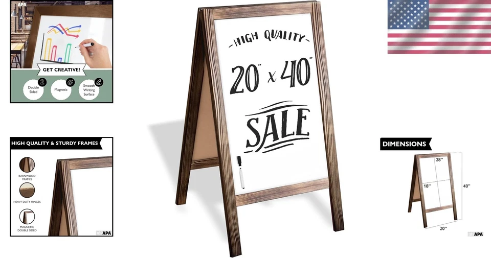 Letrero de pizarra magnética multiuso 40x20 - Ideal para restaurantes y promociones Foto 2 de 4