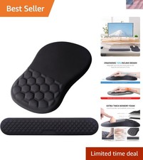Luxurious Memory Foam Mouse Pad with Ergonomic Wrist Rest for Ultimate Comfort