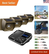 Solar Driveway Alarm Wireless Outside 1800ft Range, Outdoor Motion Sensor & D...