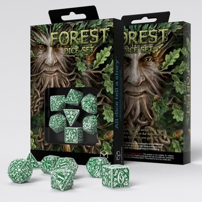 Q-Workshop NEU UND VERPACKT Forest White & Green Tundra Würfel Set (7)