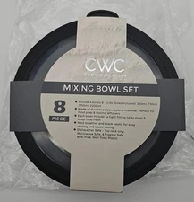 Cook With Color CWC 8-Piece Nesting Mixing Bowl Set Microwave/Freezer Safe BPA-F
