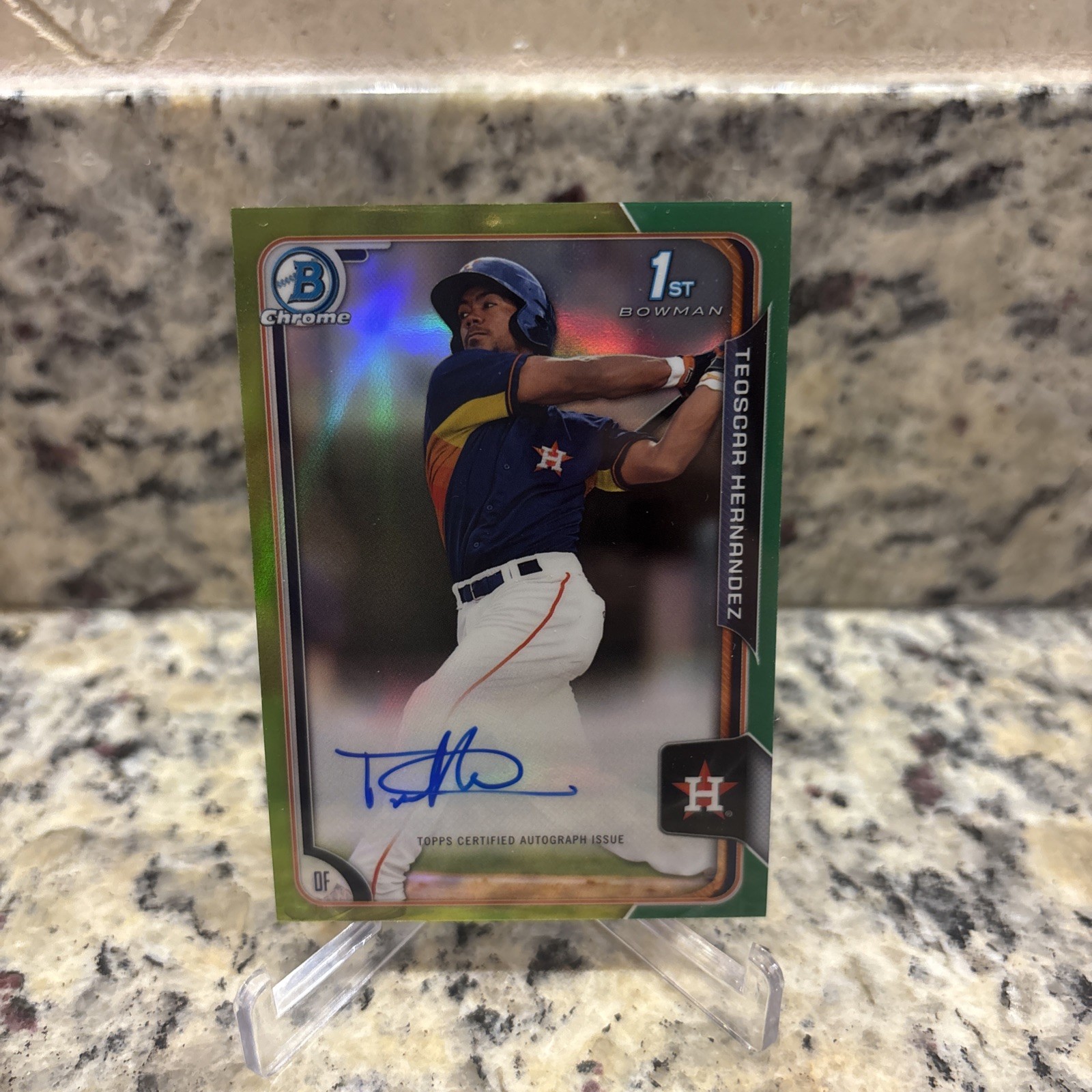 2015 Bowman Chrome 1st Bowman Green /99 Teoscar Hernandez Auto #BCAP-TH