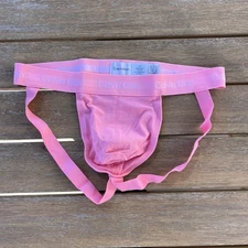 Calvin Klein CK men Pink cotton jock strap jockstrap underwear size XL