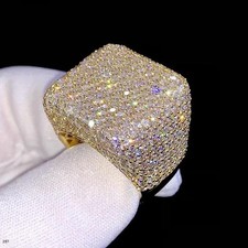 3Ct Round Cut Lab Created Diamond Men's Wedding Band Ring 14K Yellow Gold Plated