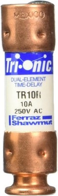 Lot of (3) MIXED BRANDS TR10R Fuse 10A 240 V Class RK5 (Tri-Onic)
