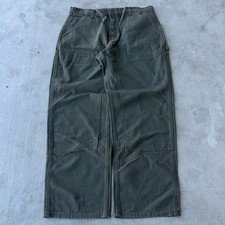 Vintage Y2K Carhartt MOS green double knee work wear carpenter pants