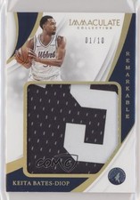 2018 Panini Immaculate Remarkable Rookie Jerseys Gold 1/10 Keita Bates-Diop 3d3