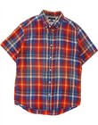 TOMMY HILFIGER Mens Custom Fit Short Sleeve Shirt XL Multicoloured Check BW09