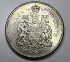 1964 Canadian Silver 50 Cents Half Dollar Coin N67