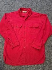 Vintage Woolrich Shirt Button Up Red Fits Medium/Large