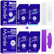 MySmile Purple White Teeth Whitening Strips for Sensitive Enamel-Safe 56pcs