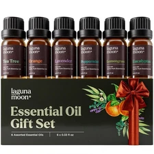 Lagunamoon Essential Oils Christmas Set - 6 for 0.33 Fl Oz (Pack of 6) 