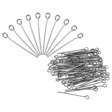 1000 x Eye Pins Jewelry Findings 22 Gauge 26mm Iron Eye Pins 3.2mm Dark Gray