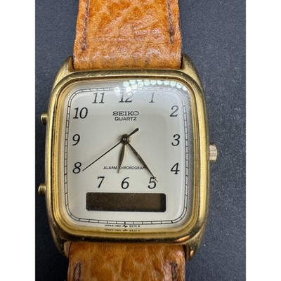 Seiko H601-5430 Watch Alarm Chronograph Japan Digital-Analog