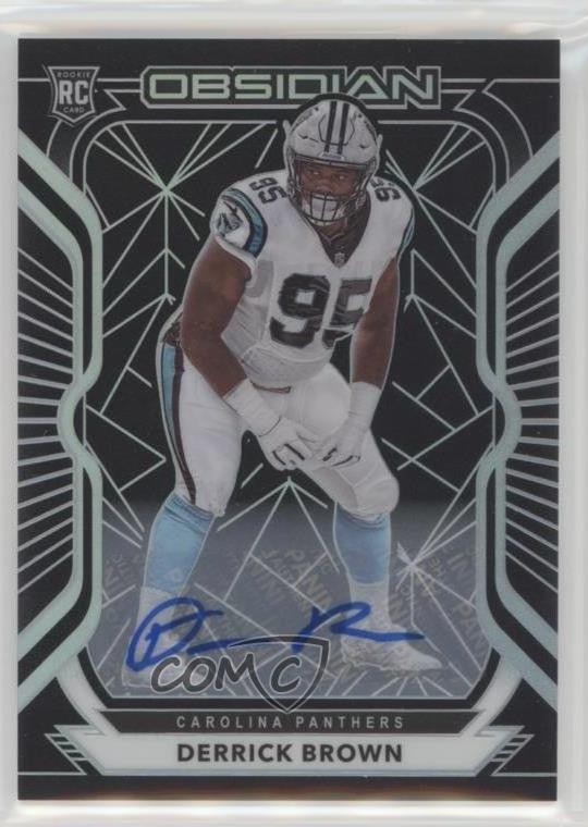2020 Panini Obsidian Rookies 144/150 Derrick Brown #151 Rookie Auto RC 08fz