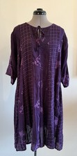 Johnny Was Embroidered Dress Tunic Horses Cactus Purple Size Large