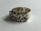 Uni David Andersen Norway Vintage Sterling Silver Modernist Circles Ring Size 8