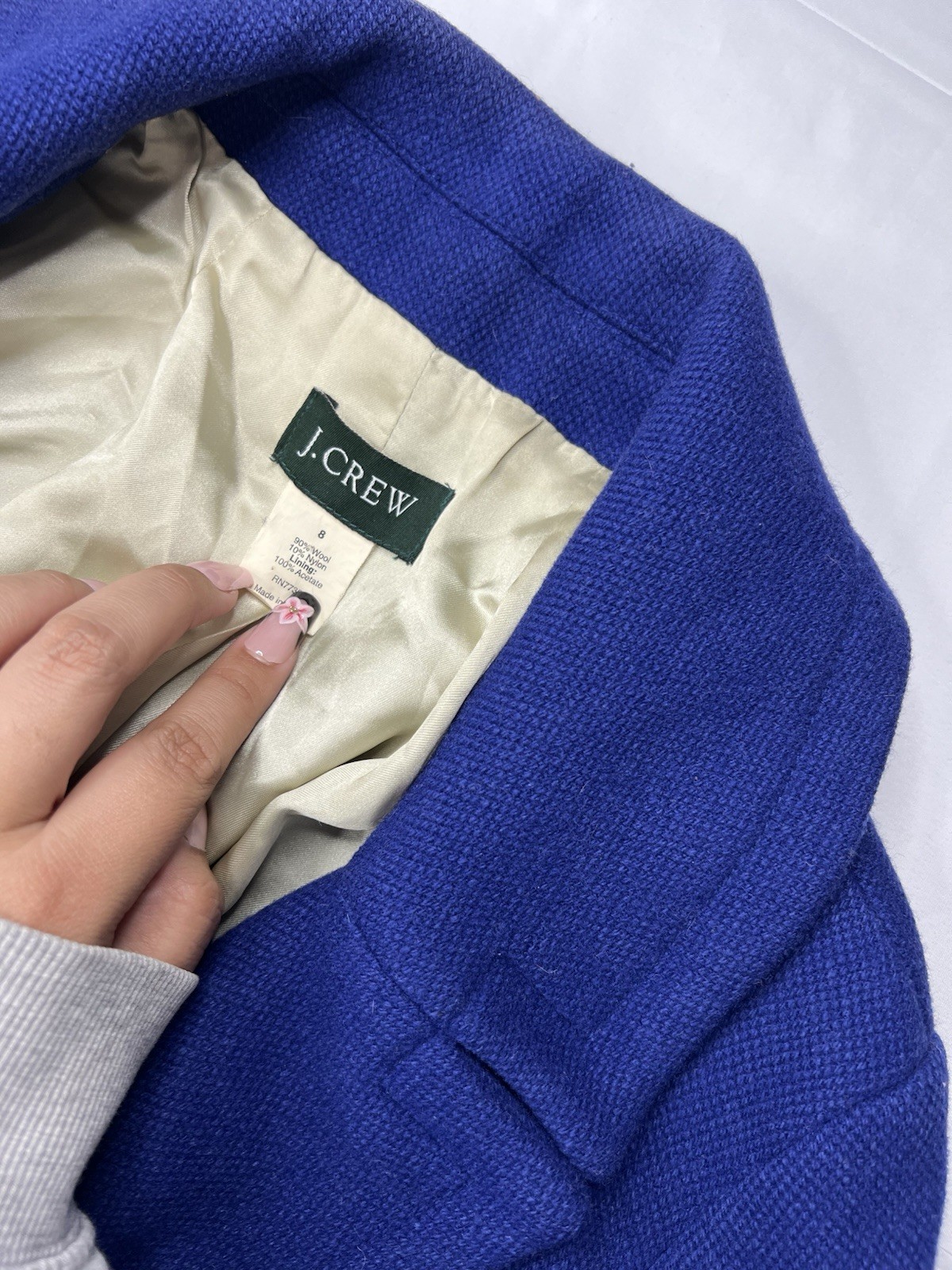 J.CREW Blue Double Breasted Button Collared Short… - image 5