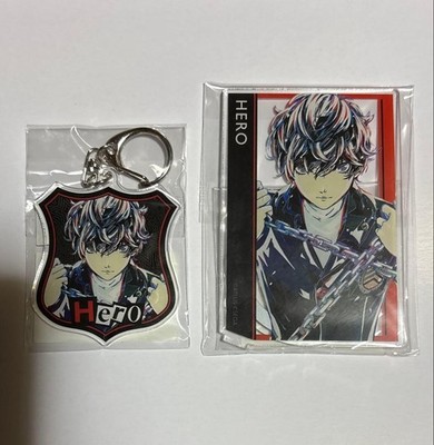 Persona 5 Ani-Art Acryl Schlüsselanhänger & Ständer Hauptfigur Set Neu Versie...