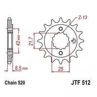 Ritzel 17-ZäHne 520-Teilung FüR Kawasaki ZR 550 B Zephyr Bj. 1991-1999