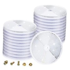 CHENGU 20 Pcs Front Reflector 3 Inch Round Safety Trailer Reflectors with White