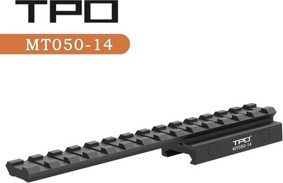 TPO 14-Slot Picatinny Rail Riser Mount, 5.7'' Flat Top, 3 Heights (1''/0.83''/0.5'')
