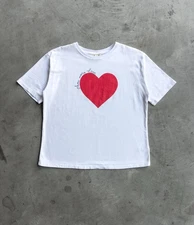 00s Cropped Boxy “Show More Love” Tee - S