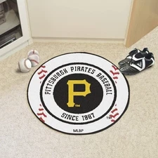 Pittsburgh Pirates 27 Inch Area Rug Floor Mat, Nylon, Anti-Skid Backing,...