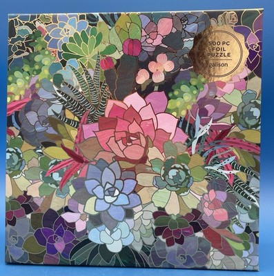 Galison Succulent Mosaic 500 Piece Foil Puzzle Galison NEW SEALED in Box