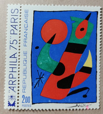 6B-Timbre France YT  1811 neuf ** année 1974 "tableau de miro"